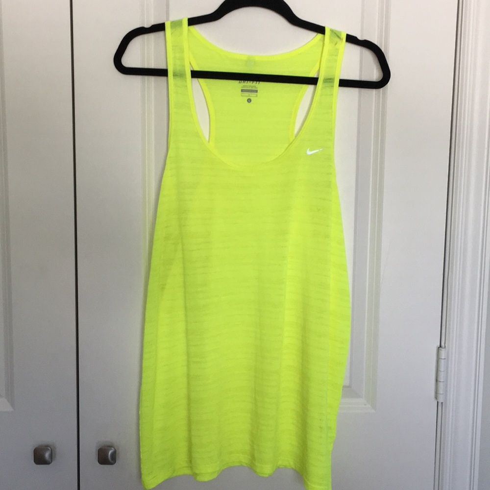 Nike Dri-Fit Tank top Neon Large - Picture 2 of 5